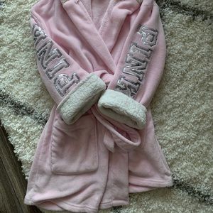 VS PINK Bling Plush Sherpa Robe